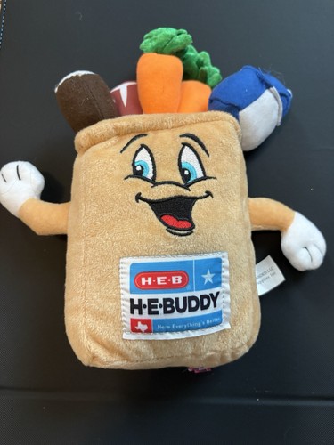HEBUDDY HEB TEXAS GROCERY STORE PAPER BAG PLUSH TOY