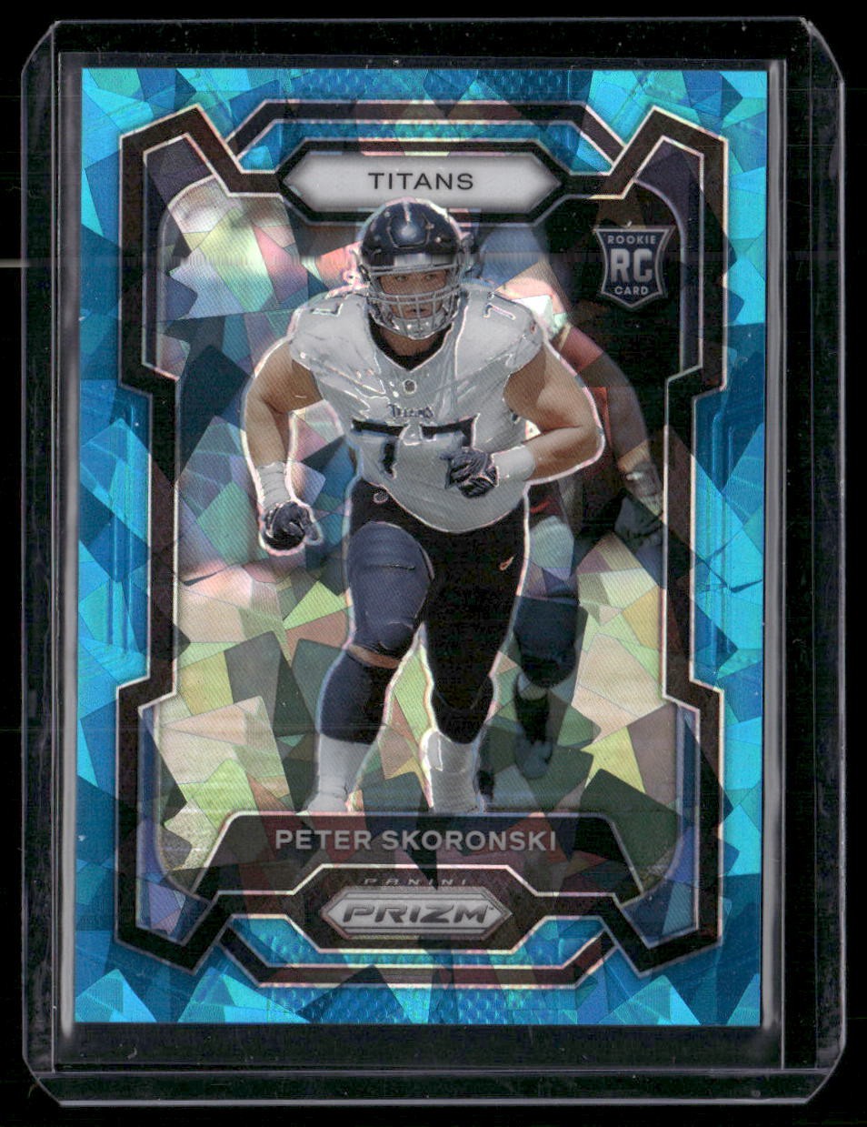 Peter Skoronski Panini Prizm #395 Blue Ice