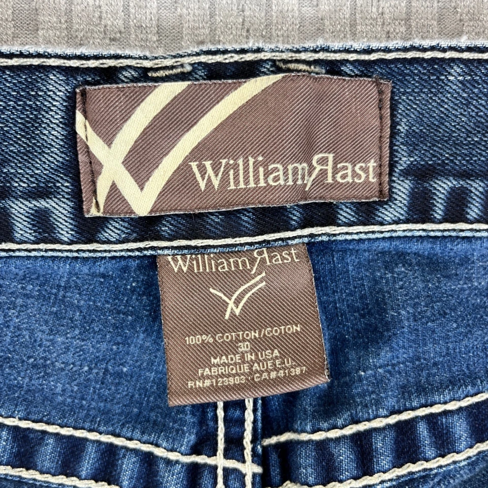 Pantalones de mezclilla William Rast Stevie Rocker Bootcut para hombre 30/29X28 1/2 botón mosca Foto 3 de 4