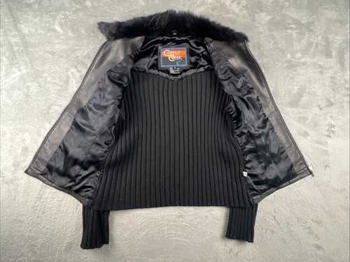 Cripple Creek Mantel Jacke Biker Ranch Dutton Yellowstone Leder Fell Nieten Med - Bild 3 von 12