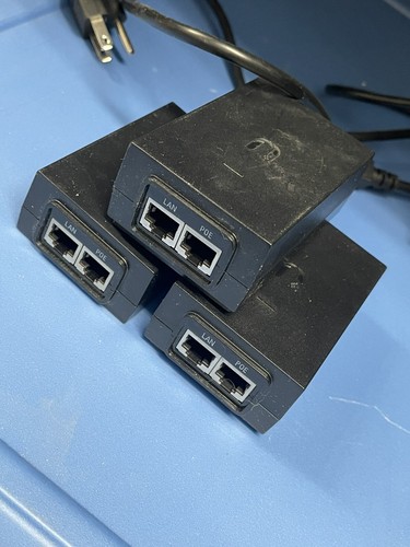 THREE Ubiquiti 48V (0.5A) 24W PoE Adapter (POE-48-24W)