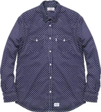 Supreme Levis Western Shirt Blue Grey F/W 12