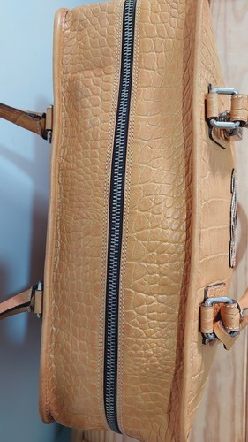 loewe anagra Handtasche Amazona Leder Camel Braun Krokodildruck - Bild 20 von 24