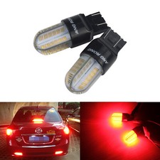 2x T20 7443 580 W21/5W 582 Red COB LED Bulbs 8W Sidelight Reverse Rear Fog Light