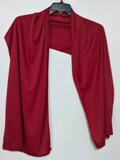 Laurena by LJL  Deep Red Polyester Scarf 70"X23" NWT