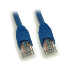 1ft Cat6 Ethernet RJ45 Patch Cable  Stranded  Snagless Booted  BLUE