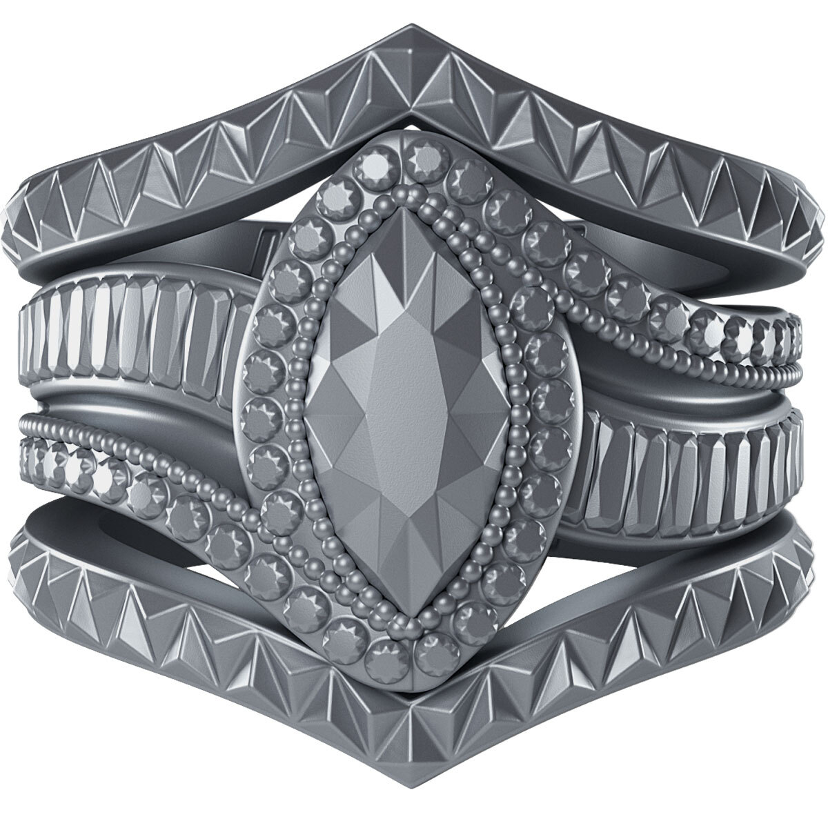 Rinfit Silicone Rings for Women - Marquise with 2 Stackable Rings