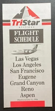 TriStar Airlines Timetable Effective January 11, 1996