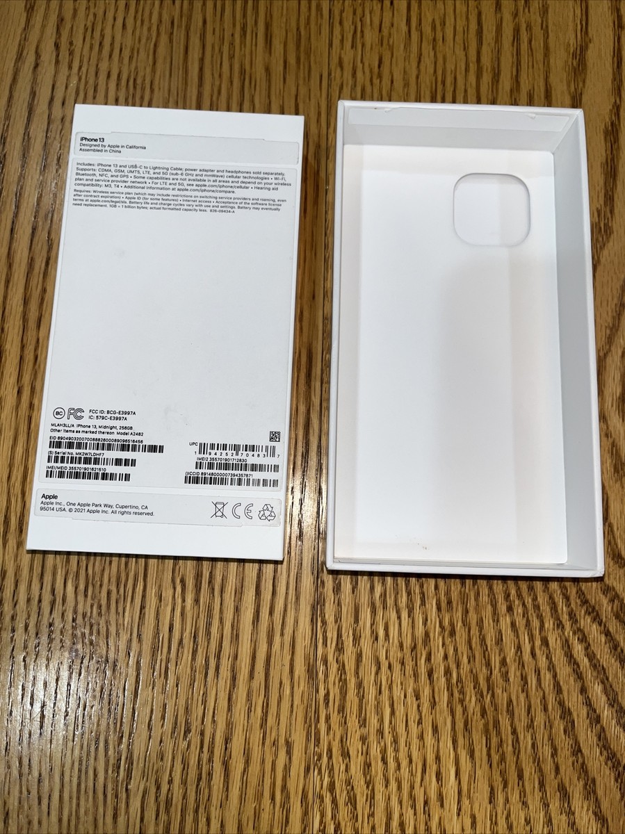 Apple iPhone 13 - 256GB - Midnight BOX ONLY | eBay Apple iPhone 13 - 256GB - Midnight BOX ONLY | eBay