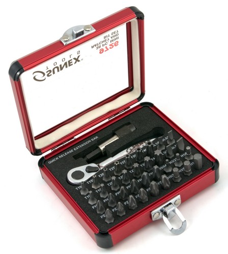 Sunex Tools 9726 - 38 Piece Mini Ratchet and Bit Set with Aluminum Storage Case - Picture 5 of 8