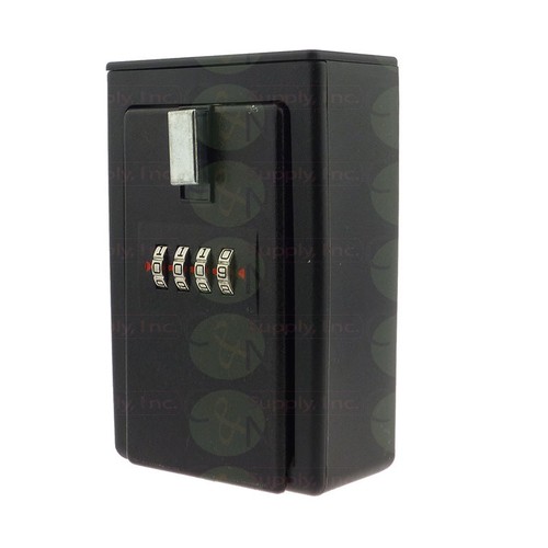Wall Mount Lockbox for Key Fob or Card Storage 4 Digit Lock Box with Hinged Door - Picture 2 of 2