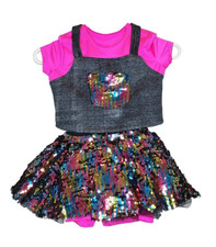 Weissman Showtime Girls Size IC 7/8 Sequin Dance Monkey Performance Costume