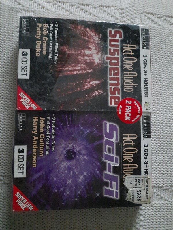 2 Pack CD Set Audio Books Topics  SUSPENSE AND SCI FI Act One Audio SEALED RARE