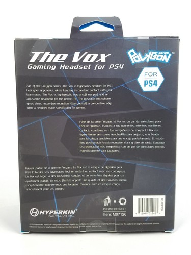 Hyperkin M07126 PS4 Polygon The Vox Headset For Playstation 4 Free Shipping! - Picture 4 of 7