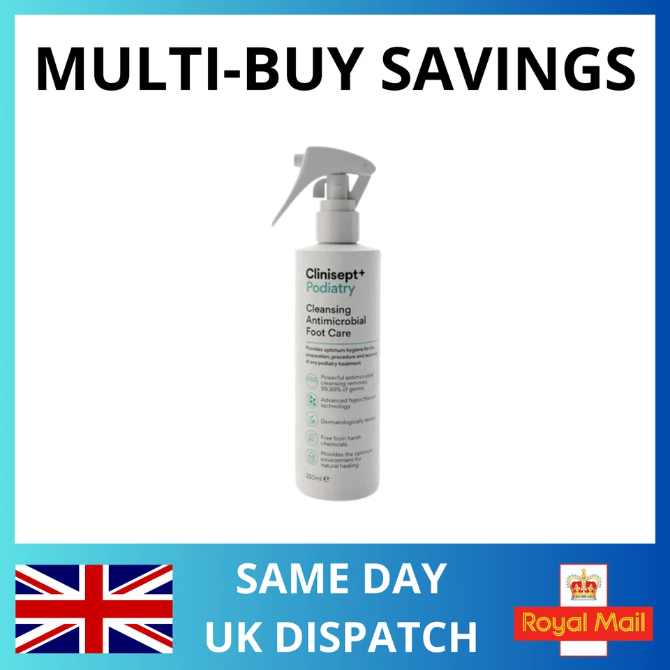 PLUS Clinisept+ Podiatry 250ml Antimicrobial Spray