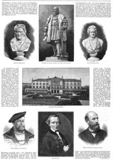 Königsberg, Kaliningrad, 350 Jahre Universität, Kant, Original-Holzstich v. 1894