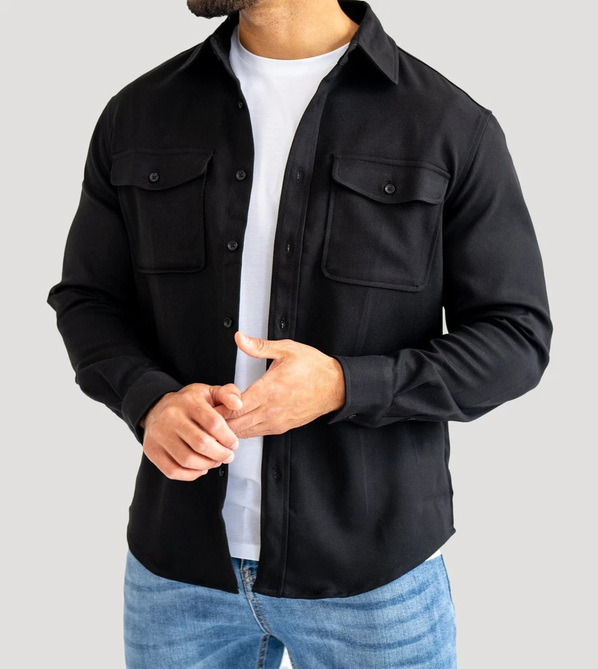 Sobrecamisa Coastal Para Hombre Manga Larga Calce Clásico Abotonada - Mediana, Grande, XL Foto 4 de 4