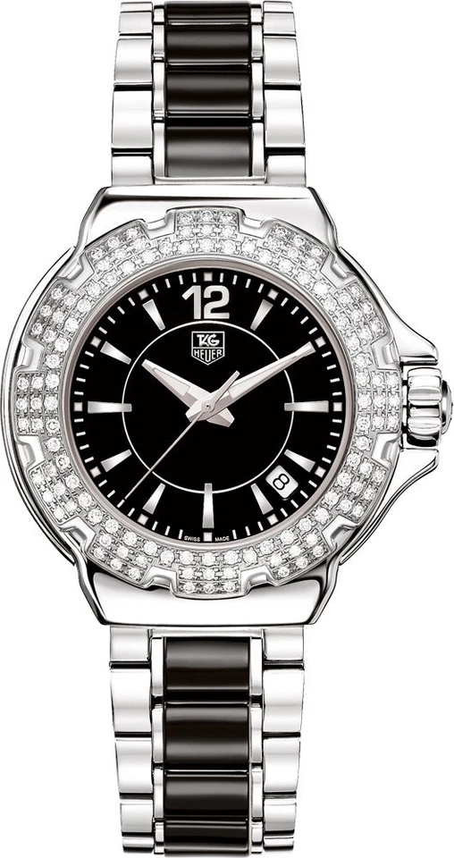 Tag Heuer Formula 1 WAH1214 Black Dial Diamond Stainless Steel Women's Watch