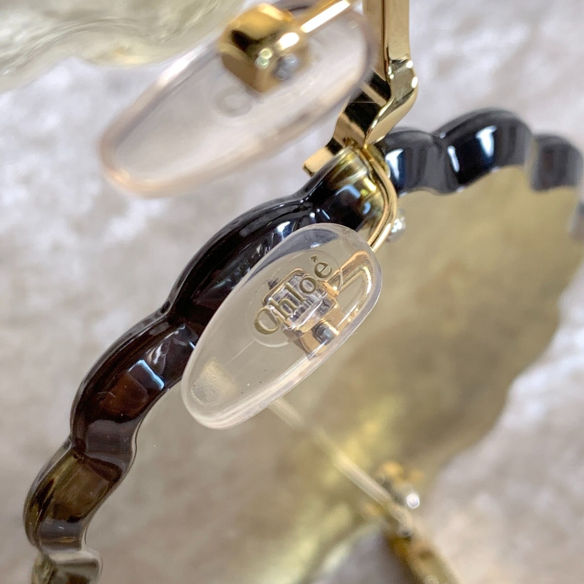 Chloé CE142S 826 Yellow Round Sunglasses Gold Gradient 53-18
