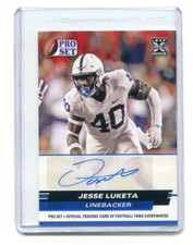 JESSE LUKETA 2022 Leaf Pro Set BLUE AUTO #PSA-EB1 ROOKIE Penn State CARDINALS LB
