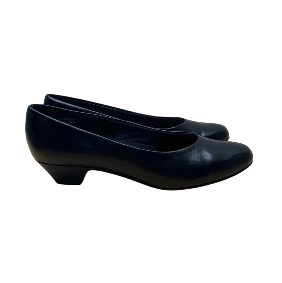 Zapatos de vestir estilo suave Hush Puppies para mujer de cuero sintético negro de tacón bajo talla 9M Foto 3 de 4
