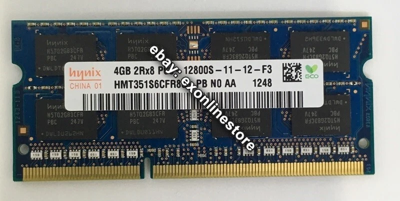 0B46388 - 4GB PC3-12800 DDR3-1600MHz SODIMM (FRU: 03X6561) | eBay