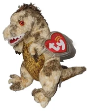 Ty Beanie Baby - TOOTHY the Tyrannosaurus Rex Dinosaur 6" NEW MWMTs Stuffed Toy