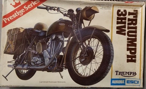 VTG 1977 kit | Aurora Esci Triumph 3HW Motorcycle Prestige Series Model -Unbuilt