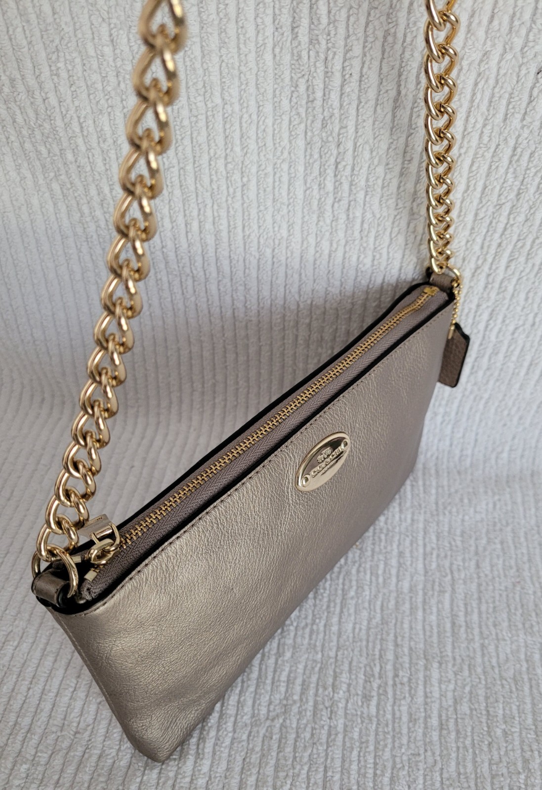 Coach Quinn Pebbled Leather Crossbody Gem