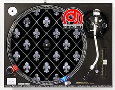 Fleur De Lis Smoke - 7"-12" DJ slipmat for LP turntable record player 