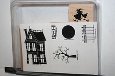 e RETIRED STAMPIN UP HOME IS WHERE THE HAUNT IS 6 PC SOME STAINING