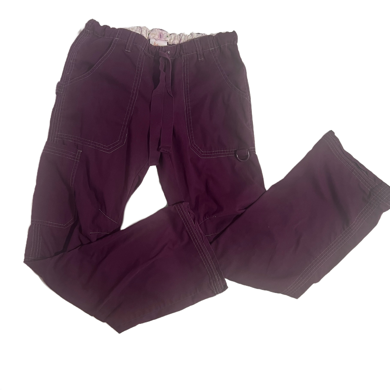 Koi by Kathy Petersen Women’s Purple Burgundy Scrub Bottoms Pants Size