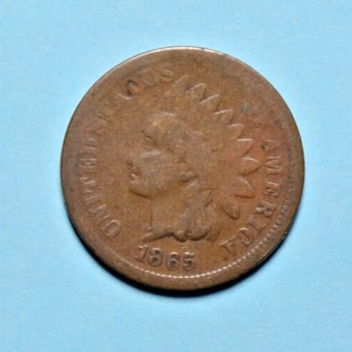 1865 Indian Head Cent Penny ~ G GOOD ~ US Type Coin Collectible