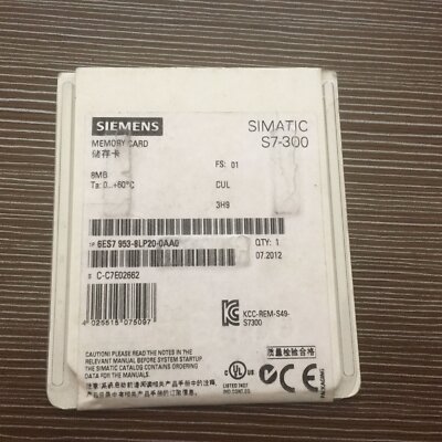 SIEMENS 6ES7953-8LL10-0AA0 MMC 2 MB, S7-300 at ₹ 24120/piece in Ahmedabad | ID: 2853031666948 SIEMENS 6ES7953-8LL10-0AA0 MMC 2 MB, S7-300 at ₹ 24120/piece in Ahmedabad | ID: 2853031666948