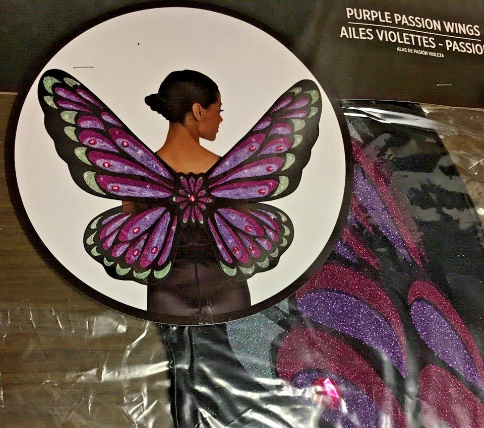 Amscan фиолетовый страсти крылья новый в упаковке (большие крылья) - Изображение 4 из 4