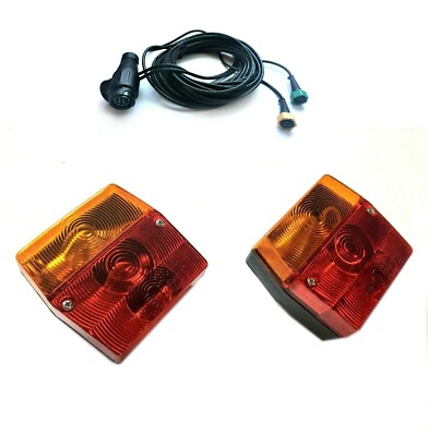 2x Rückleuchte mit Blinker E9 für Anhänger Bajonett mit Glühbirnen und Kabel 9m 