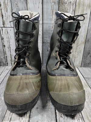 Vintage Sorel Kaufman Duck Boots Green Snow Wool Insulated  display picture 1