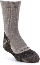 Farm to Feet Kids Boulder No Fly Zone Hiking Merino Wool Crew, Grey, Medium
