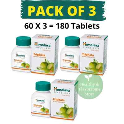 3 x Himalaya Triphala 180 Tabs unterstützt die Verdauung & lindert Verstopfung