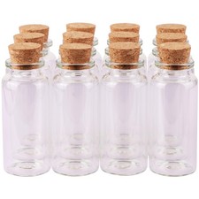 30ml Cork Stoppers Glass Bottles, Small Jars for Candy Wishing Bottle Wedding...