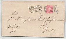 160650) DR Nr. 33 auf Blg mit R3 Osterholz Scharmbeck 1878 nach Zeven (rs K1)