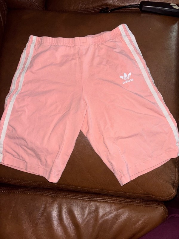 ADIDAS PINK GIRLS BIKER SHORTS SZ 14