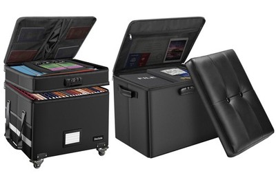 DocSafe Fireproof Storage Ottoman with Lock+Rolling File Box