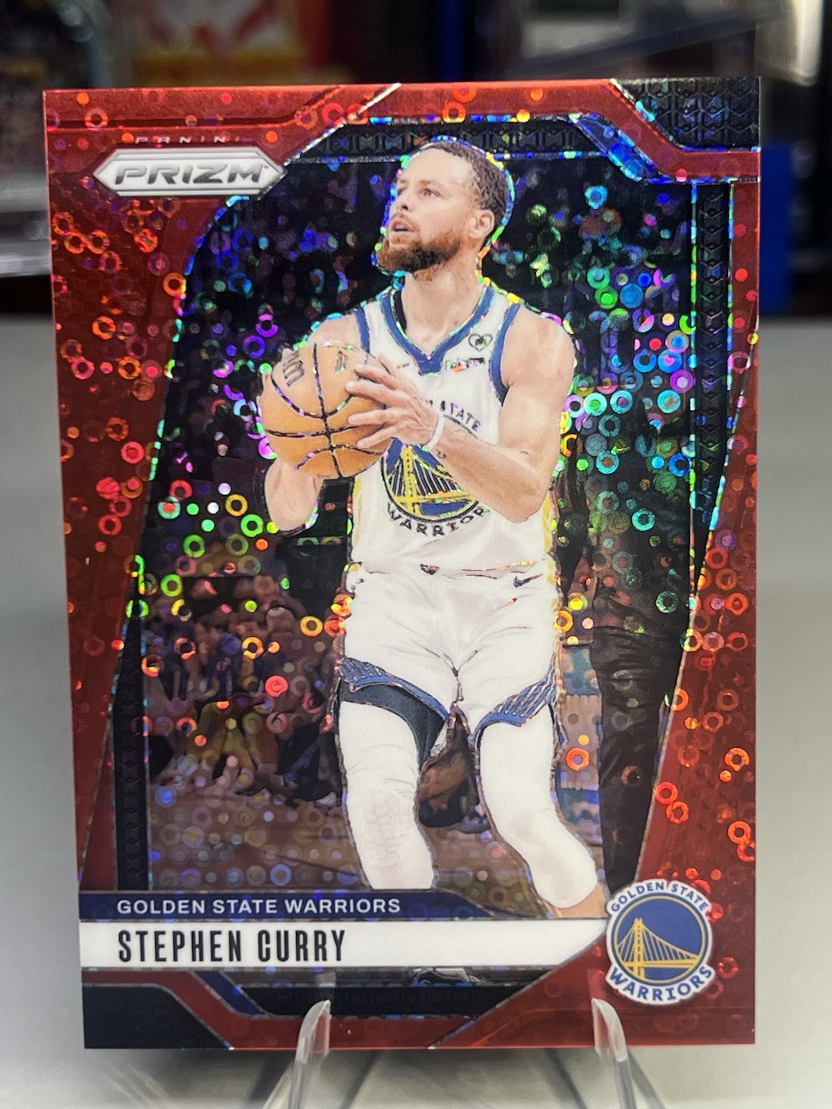 2024-25 Panini Prizm #134 Stephen Curry Prizms Fast Break Red #/100