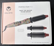 Calista Perfecter Pro Swap Top 3-in-1 Heated Round Brush w/Pouch A629590 Vintage