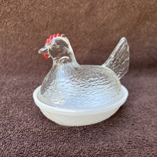 Vintage Ceramic Hen on Nest Covered Dish, USA Pottery — listing 3
