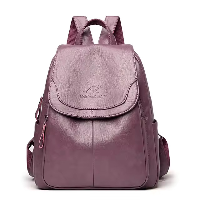 Anti-theft Soft Leather Backpack Women Vintage Shoulder Bag Ladies High Capacity