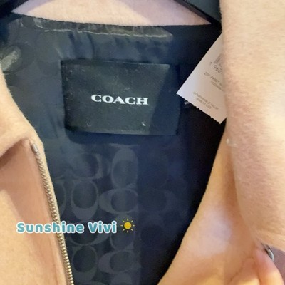 NWT Coach Women's Zip Front Wool Jacket Blush CCA23 Choose Size | eBay