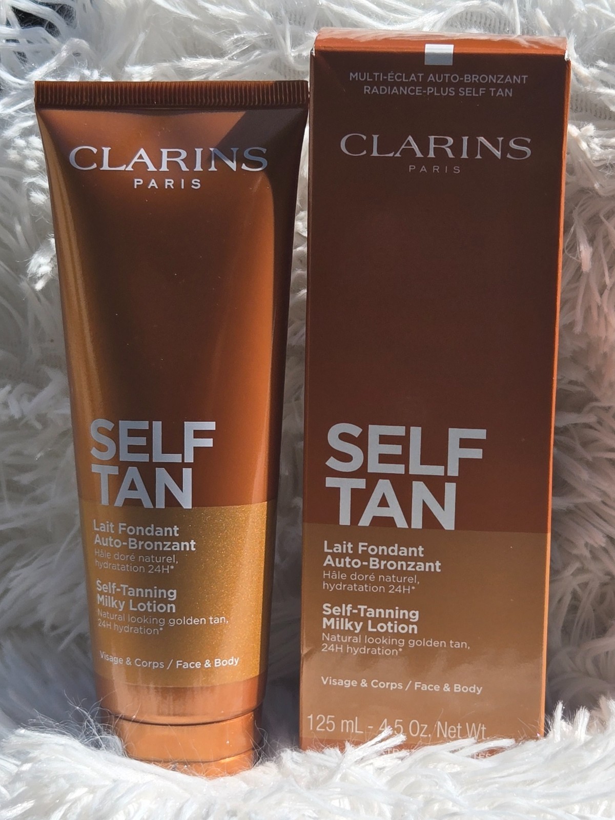 Clarins Self Tan Self-Tanning Milky Lotion Face & Body 125ml Sealed