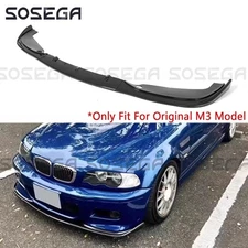 For BMW E46 M3 01-2006 H-Style Front Bumper Lip Splitter Spoiler Kit Gloss Black